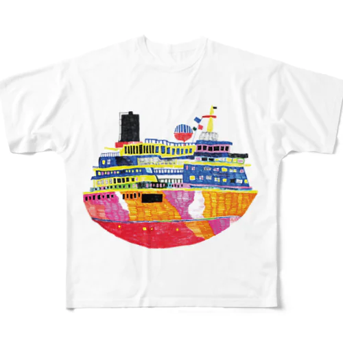 世界一周旅行の船 All-Over Print T-Shirt