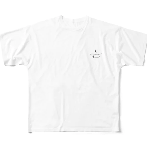 くちびる 白 All-Over Print T-Shirt