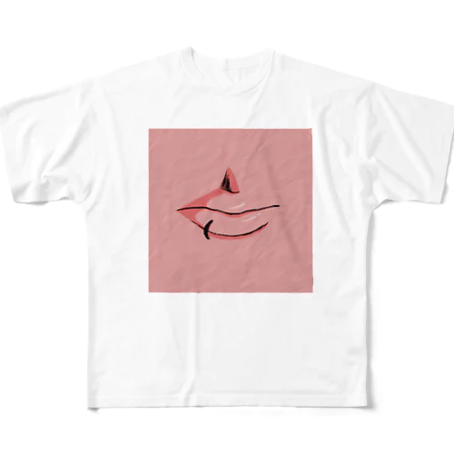 くちびる  苺 All-Over Print T-Shirt