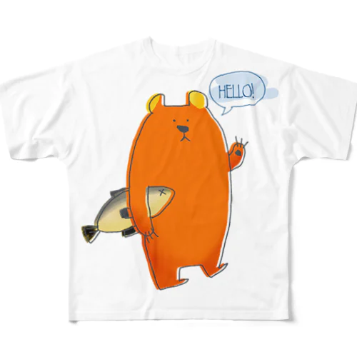 サケクマ君 フルグラフィックTシャツ