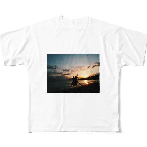 台湾の夕陽 フルグラフィックTシャツ