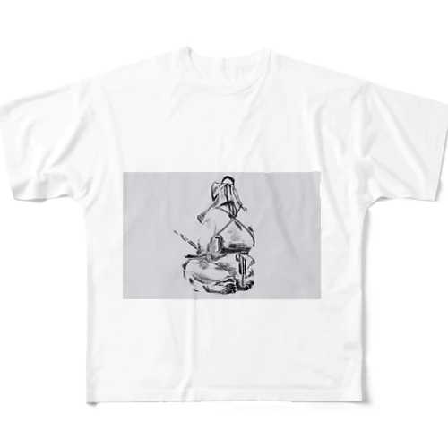 剣道選手の後ろ姿（限定10品） フルグラフィックTシャツ