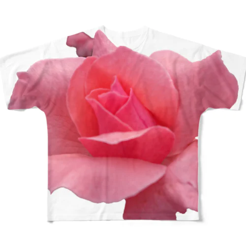 The Rose (Half-blooming) フルグラフィックTシャツ