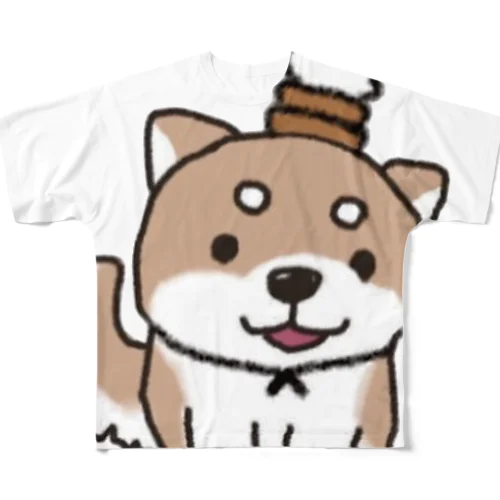 柴犬withワッフル フルグラフィックTシャツ