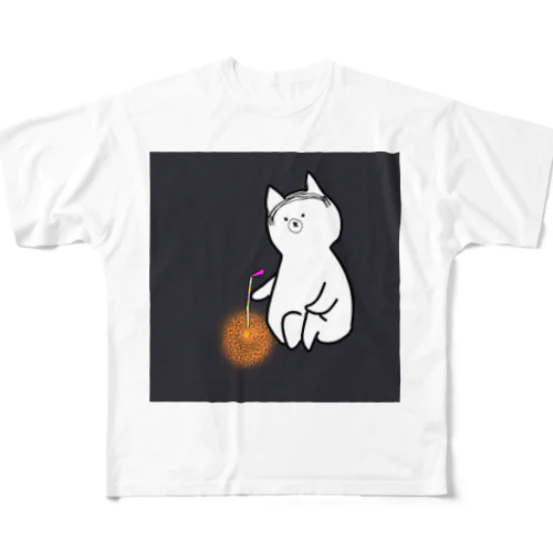 夏の終わりとバーコード犬 All-Over Print T-Shirt