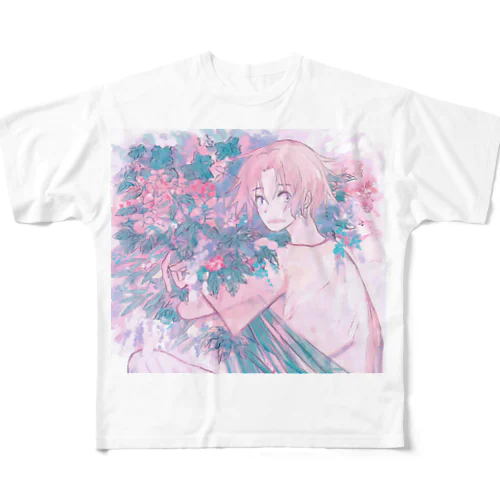 花束を君へ All-Over Print T-Shirt