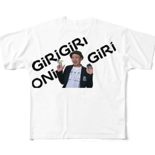 モデル上條✖GiRiGiRiONiGiRiコラボブランド All-Over Print T-Shirt