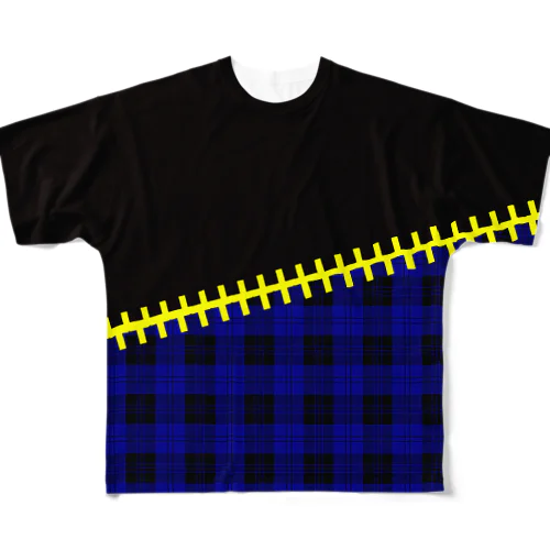 ツギハギチェッカー All-Over Print T-Shirt