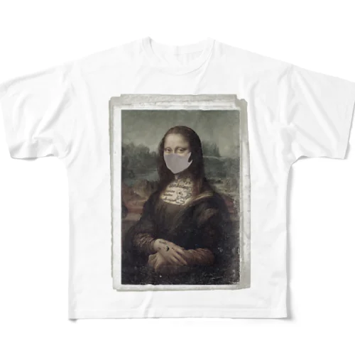 mona lisa（額縁あり） フルグラフィックTシャツ