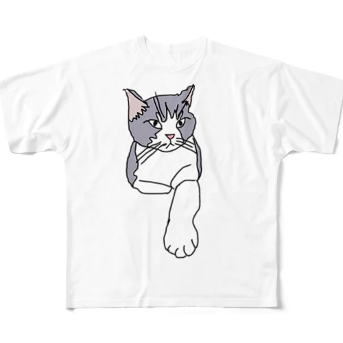 まにたん フルグラフィックTシャツ