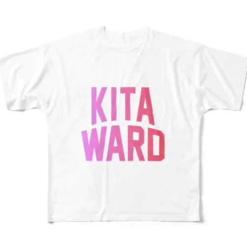 北区 KITA WARD フルグラフィックTシャツ