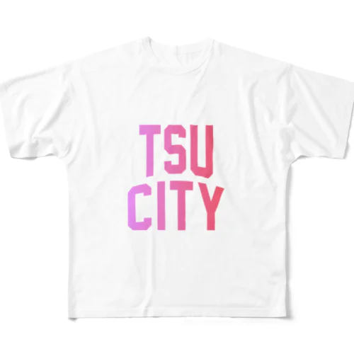 津市 TSU CITY All-Over Print T-Shirt