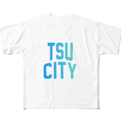 津市 TSU CITY フルグラフィックTシャツ