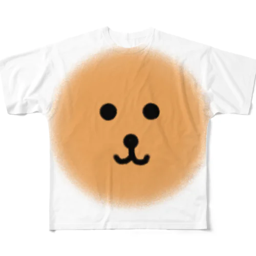 ふんわり犬 All-Over Print T-Shirt