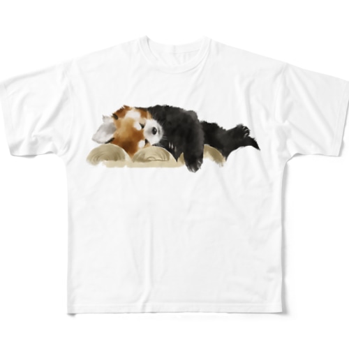 Animals シリーズ 〜レッサーパンダ〜 All-Over Print T-Shirt