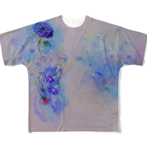 水草海月の夏 All-Over Print T-Shirt