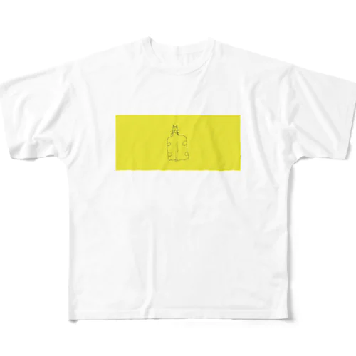 ねこペットボトルyellow フルグラフィックTシャツ