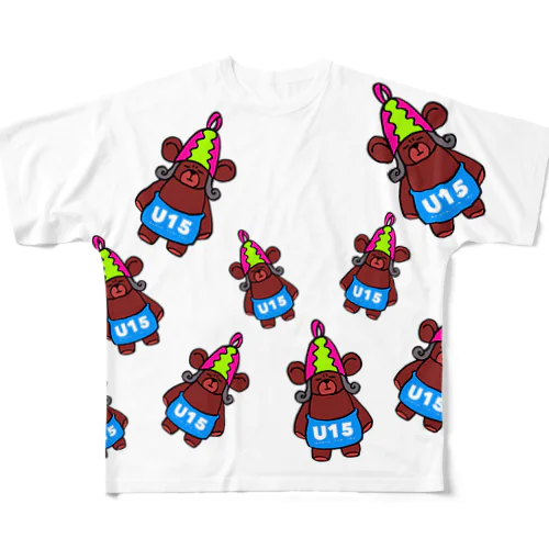 総柄　カルフくん All-Over Print T-Shirt