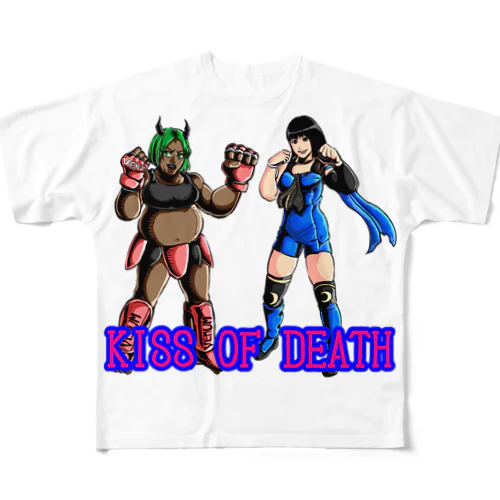 KISS OF DEATH BONITA＆加瀬こゆき All-Over Print T-Shirt