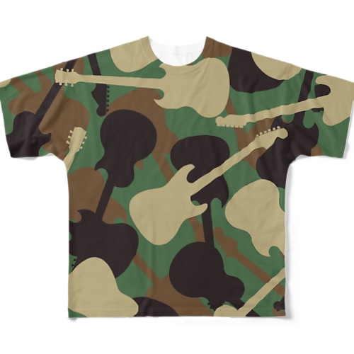 ギターカモフラージュ All-Over Print T-Shirt