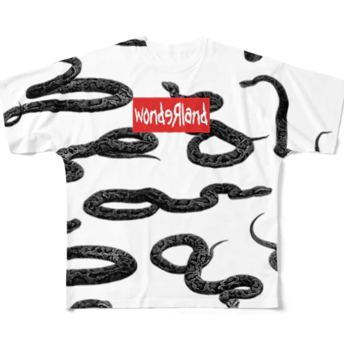 Venomous in wonderland フルグラフィックTシャツ