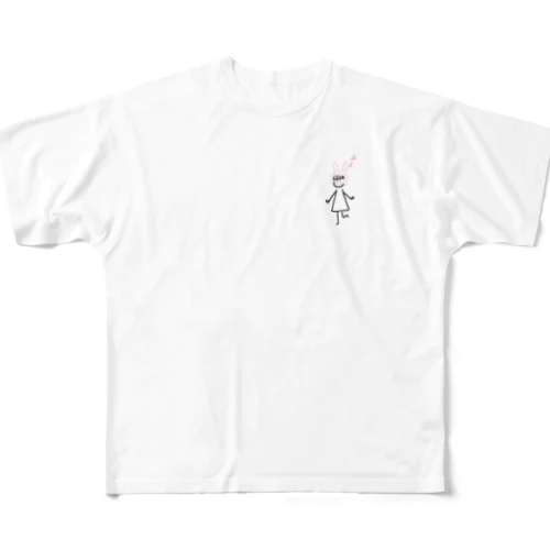 着ぐるみわか子ちゃん All-Over Print T-Shirt