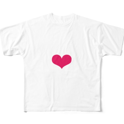 ハート　ピンク All-Over Print T-Shirt