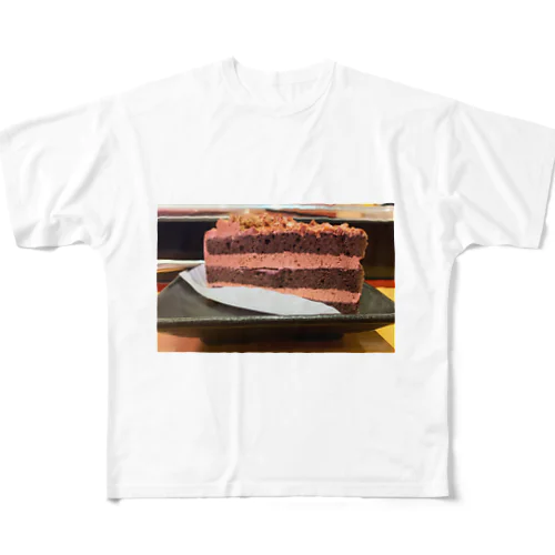 チョコレートケーキ フルグラフィックTシャツ