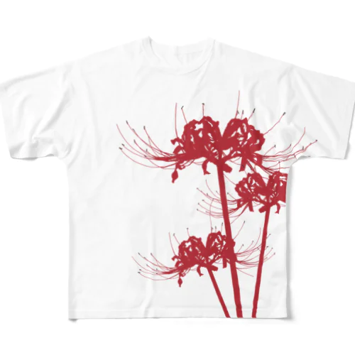 彼岸花とリコリスと曼珠沙華 All-Over Print T-Shirt