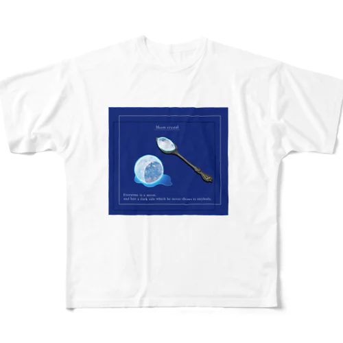 The moon on a rainy night フルグラフィックTシャツ