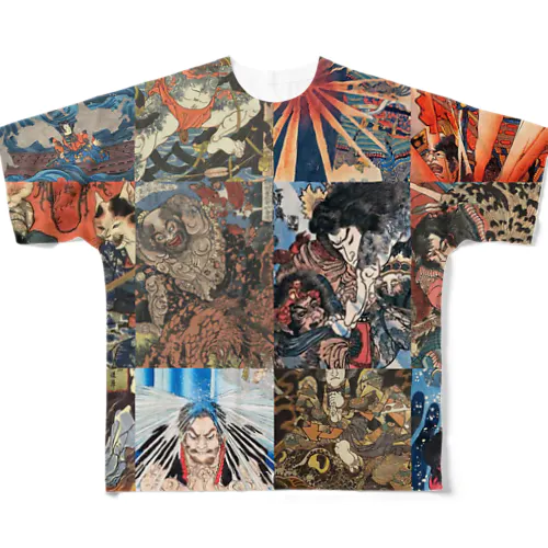  歌川国芳  オールスターズ　Kuniyosi utagawa allstars フルグラフィックTシャツ