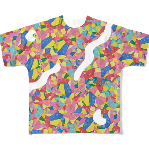 カラフルサイケうねうね All-Over Print T-Shirt