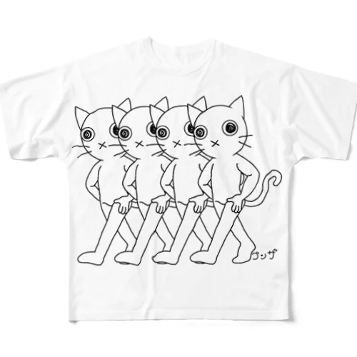 ヌコズ All-Over Print T-Shirt