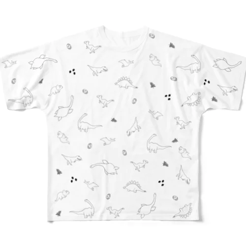 目つきの悪い恐竜　小柄 All-Over Print T-Shirt