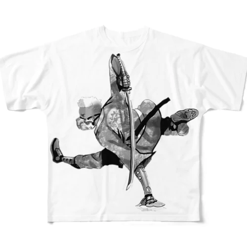 B-BOY IN THE SAMURAI SHADOW フルグラフィックTシャツ