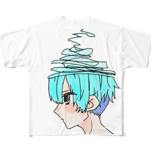 水色くん All-Over Print T-Shirt