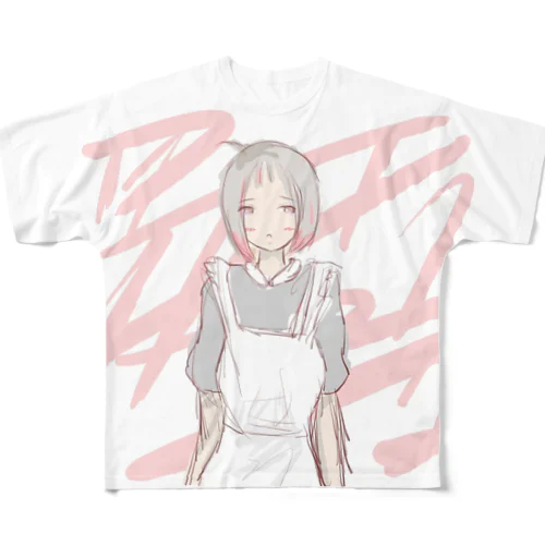 やさぐれメイドさん All-Over Print T-Shirt