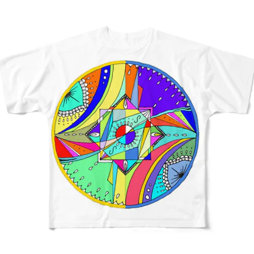 くいしんぼ曼陀羅② All-Over Print T-Shirt