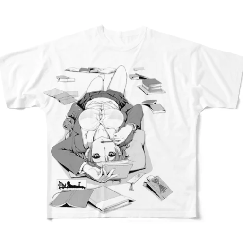 寝っころGIRL All-Over Print T-Shirt