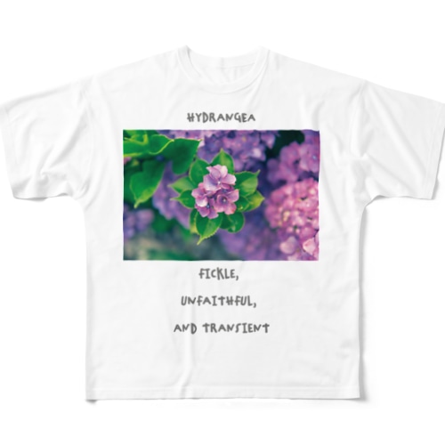 hydrangea All-Over Print T-Shirt