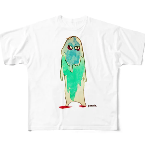 寝不足monster All-Over Print T-Shirt