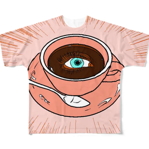 コーヒーに目がない方へ フルグラフィックTシャツ