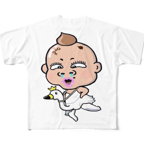 ゆーこBaby　白鳥Ver All-Over Print T-Shirt