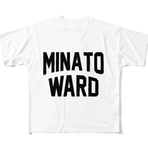 港区 MINATO WARD All-Over Print T-Shirt