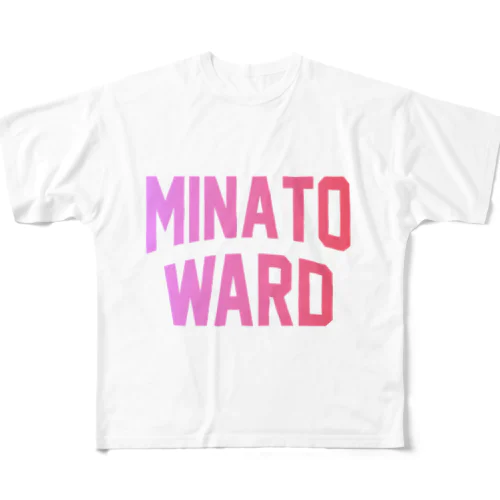 港区 MINATO WARD All-Over Print T-Shirt