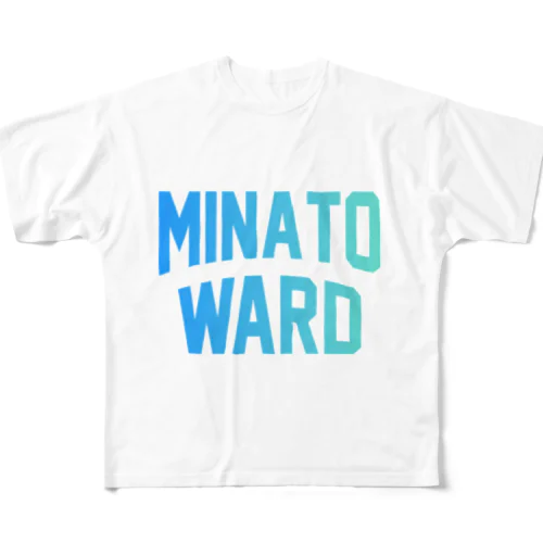 港区 MINATO WARD All-Over Print T-Shirt