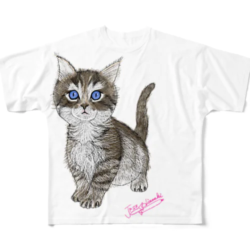 絵本の子猫 フルグラフィックTシャツ