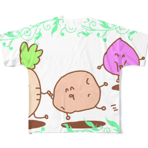 野菜くん フルグラフィックTシャツ