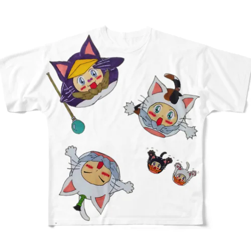 飛行機雲を見つけたよ All-Over Print T-Shirt