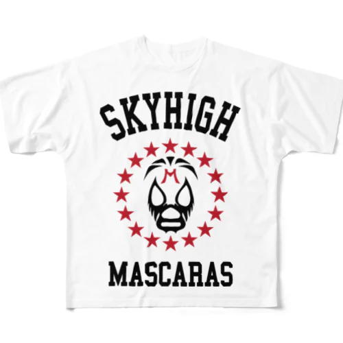 SKYHIGH MASCARAS-スカイハイ・マスカラス- フルグラフィックTシャツ